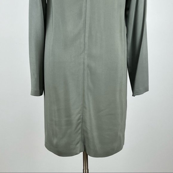 Calvin Klein Collection Womens Long Sleeve Shift Dress Sage Green size 46 US 10 - Picture 7 of 12